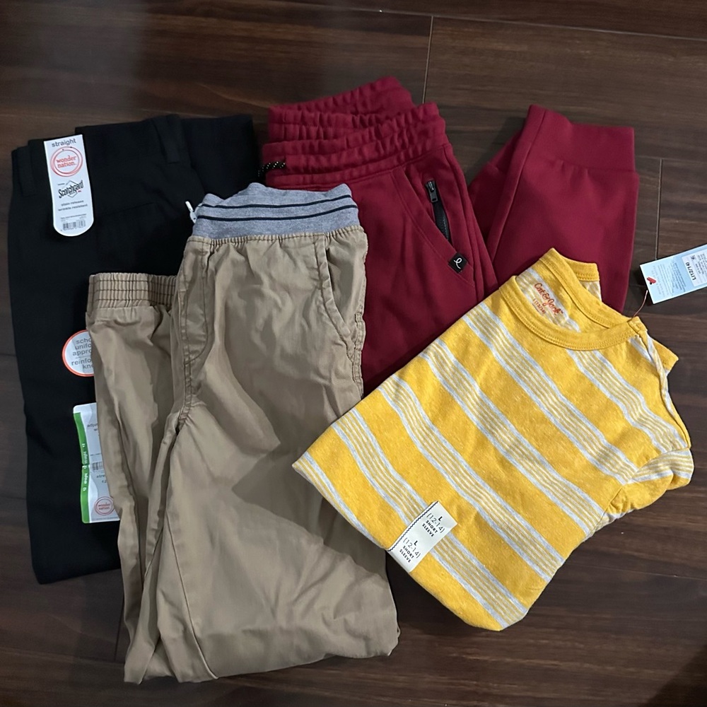 Boys size 12 lot Cat & Jack, Art And more NWT except tan pants